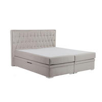 Boxspringbett Loren beige Liegefläche B/L: ca. 180x200 cm Loren - beige/Chrom (191,00/123,00/211,00cm)