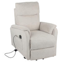 TV-Sessel Rubi beige Webstoff B/H/T: ca. 75x136x87 cm Rubi - beige/schwarz (75,00/136,00/87,00cm)