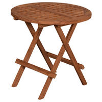 deVries Beistelltisch Woodie natur Teakholz H/D: ca. 50x50 cm Woodie - natur (50,00/50,00cm) - deVries