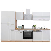 Respekta Küchenblock Economy weiß matt B/H/T: ca. 310x200x60 cm Economy - Eiche/weiß (310,00/200,00/60,00cm) - Respekta