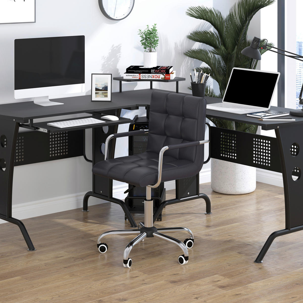 Drehstuhl 02-0697 schwarz 02-0697 - schwarz (52,50/84,00/54,00cm) - HOMCOM