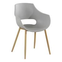 Stuhl Alice 100 2er grau Kunststoff B/H/T: ca. 59x85x58 cm Alice 100 2er - Eiche/grau (59,00/85,00/58,00cm) - 360 Living