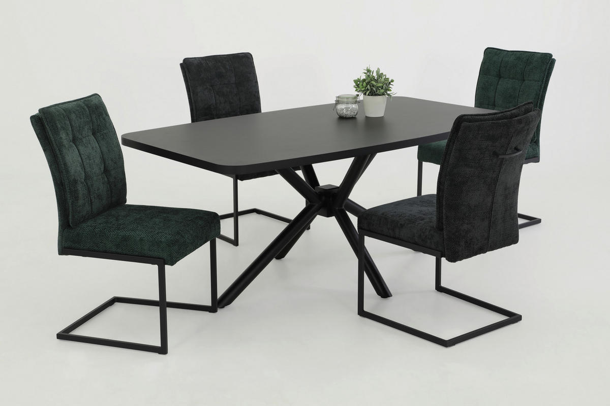 Schwingstuhl Olivia, 2er-Set grün Microfaser Webstoff B/H/T: ca. 52x98x66 cm Olivia, 2er-Set - grün (52,00/98,00/66,00cm) - Hela