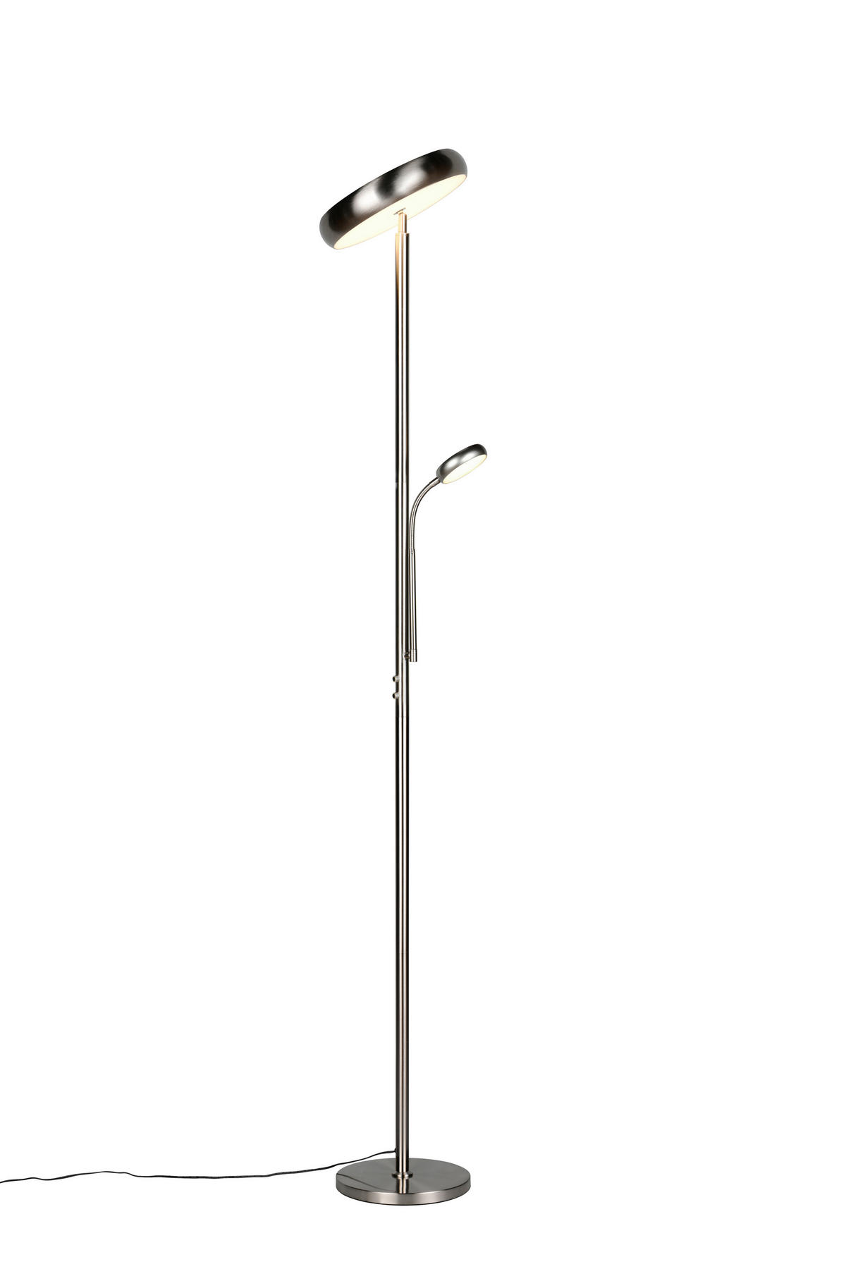 Reality LED Stehleuchte Palermo nickel matt Metall H: ca. 183 cm 1 Brennstellen Palermo - nickel matt (183,00cm) - Reality