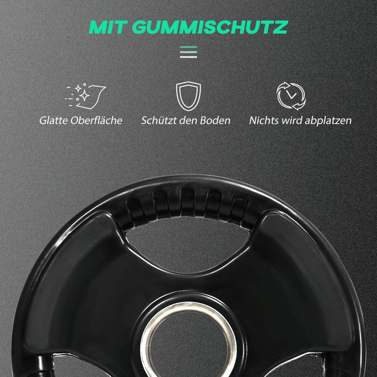 SPORTNOW Hantelscheibe schwarz Edelstahl B/H/L: ca. 32x32x4 cm Hantelscheibe - schwarz (4,00/32,00/32,00cm) - SPORTNOW