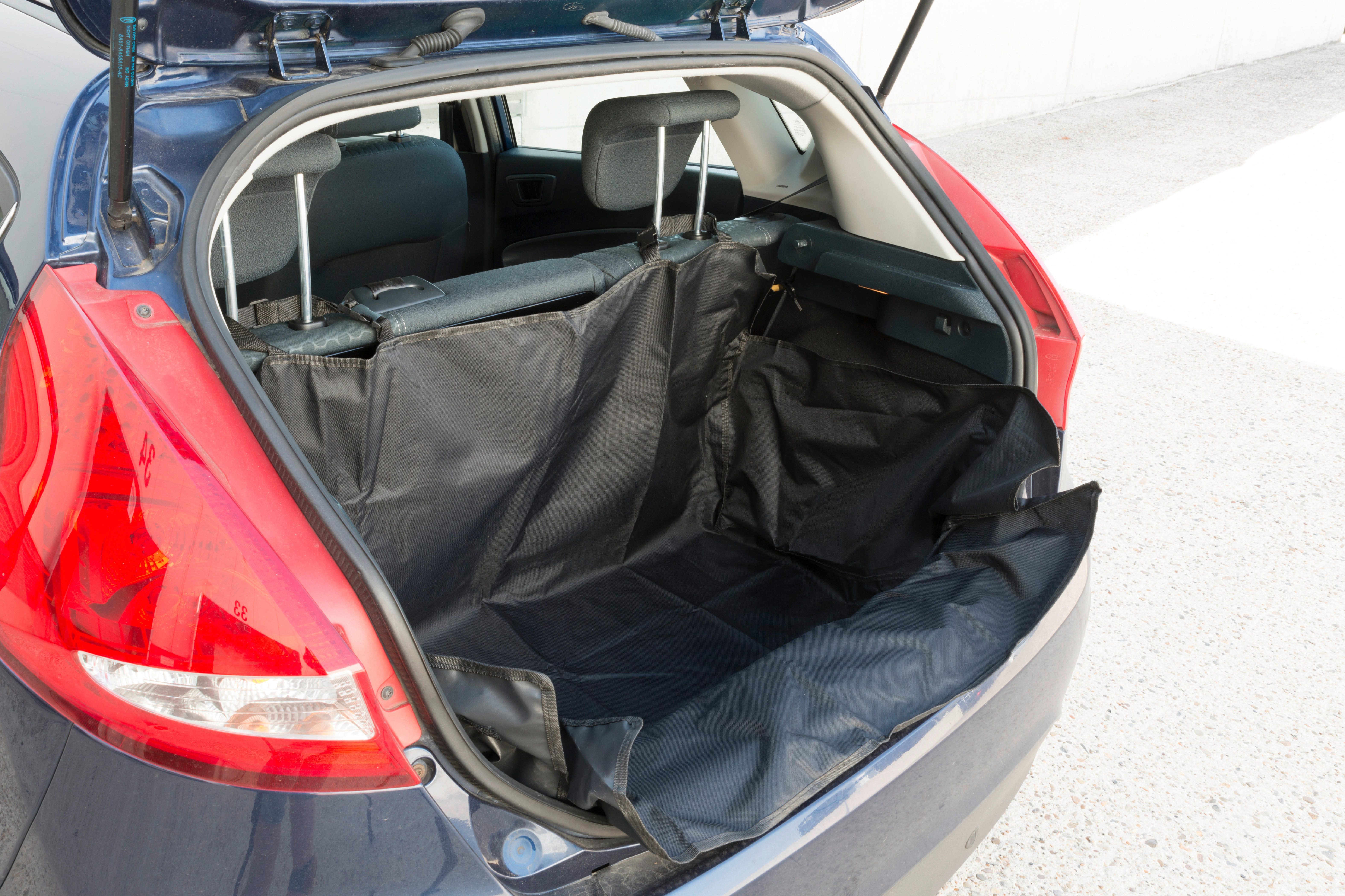 Hundedecke Auto Kofferraum schwarz Polyester B/H/L: ca. 104x33x155 cm Haustier_Autositzbezug - schwarz (155,00/104,00/33,00cm)