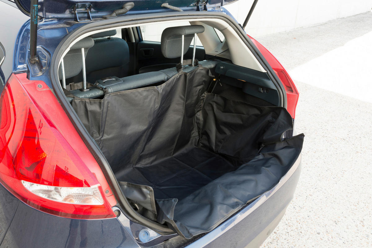 Hundedecke Auto Kofferraum schwarz Polyester B/H/L: ca. 104x33x155 cm Haustier_Autositzbezug - schwarz (155,00/104,00/33,00cm)