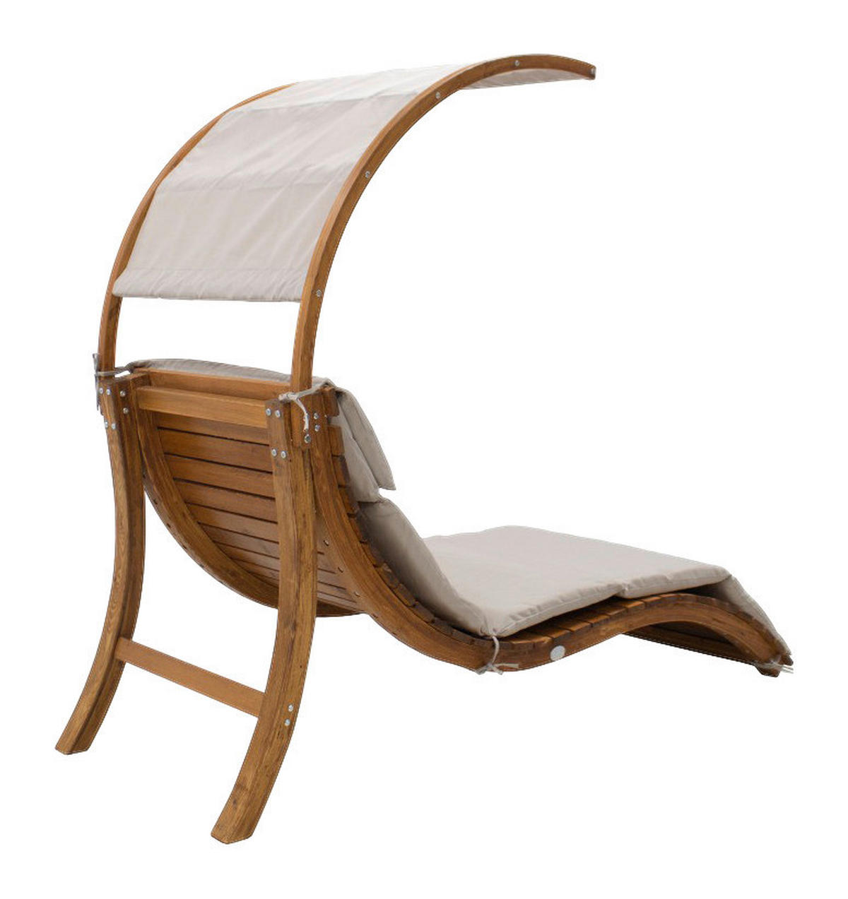 AXI Gartenliege Salina braun Holz B/H/L: ca. 75x150x186 cm Salina - braun/creme (186,00/75,00/150,00cm) - AXI