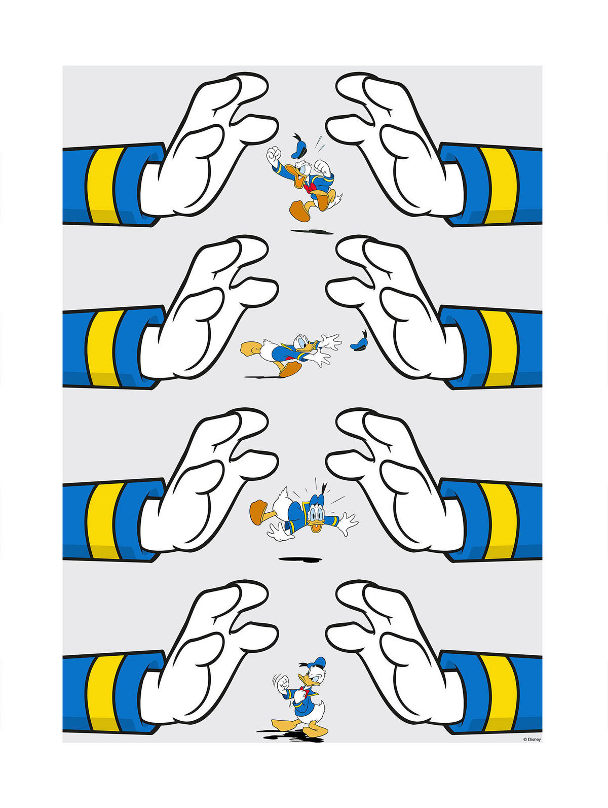 Komar Poster Donald Duck Hands Disney B/L: ca. 30x40 cm Donald Duck Hands - (30,00/40,00cm) - Komar