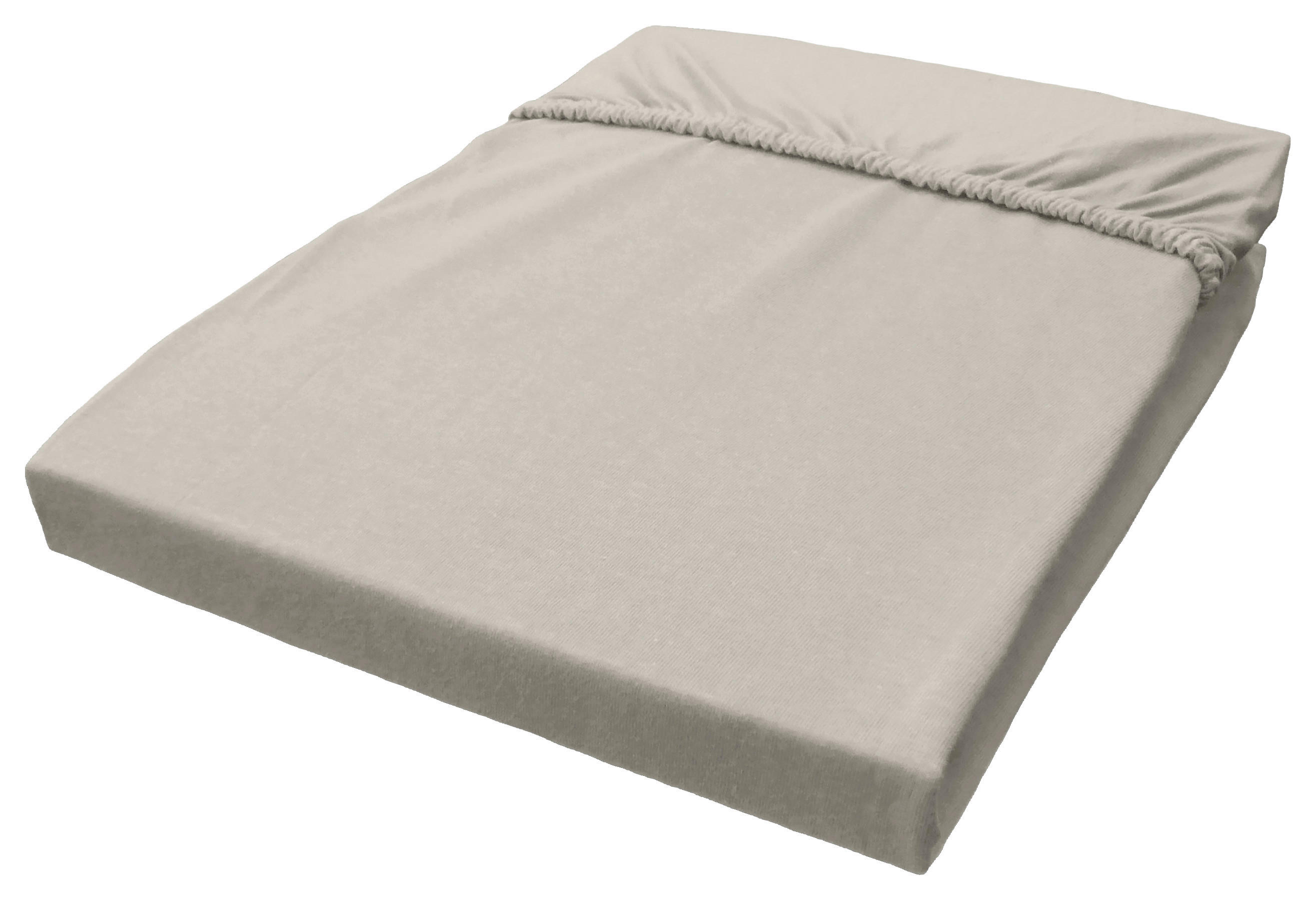 Baumwoll Spannbetttuch Biber Spannbetttuch_Biber 180x200cm - silber (180,00/200,00cm) - CASTELL