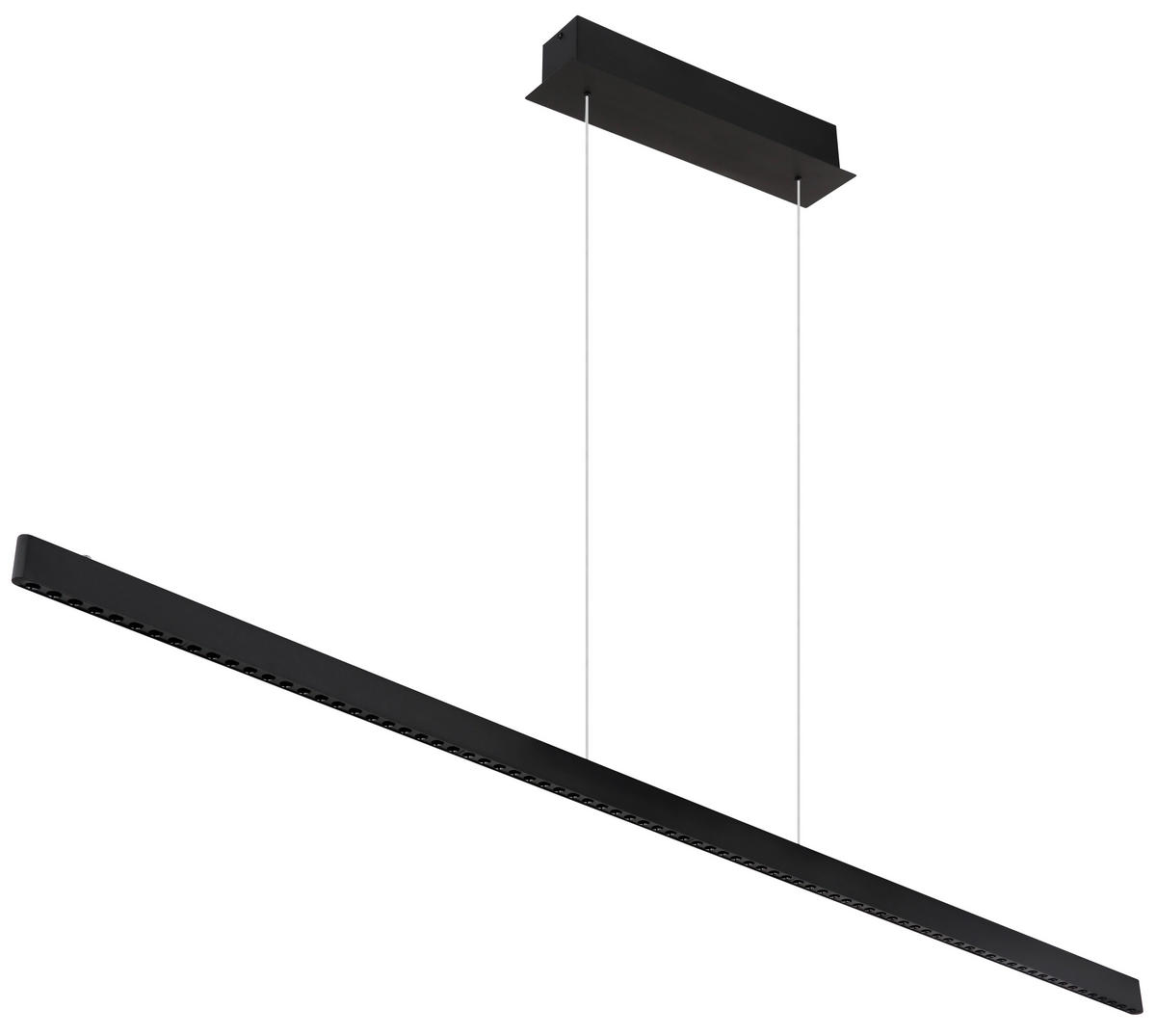 GLOBO Pendelleuchte mattschwarz Metall Aluminium B/H/T: ca. 9x120x150 cm 1.0 Brennstellen 17013H1B - mattschwarz (9,00/120,00/150,00cm) - GLOBO