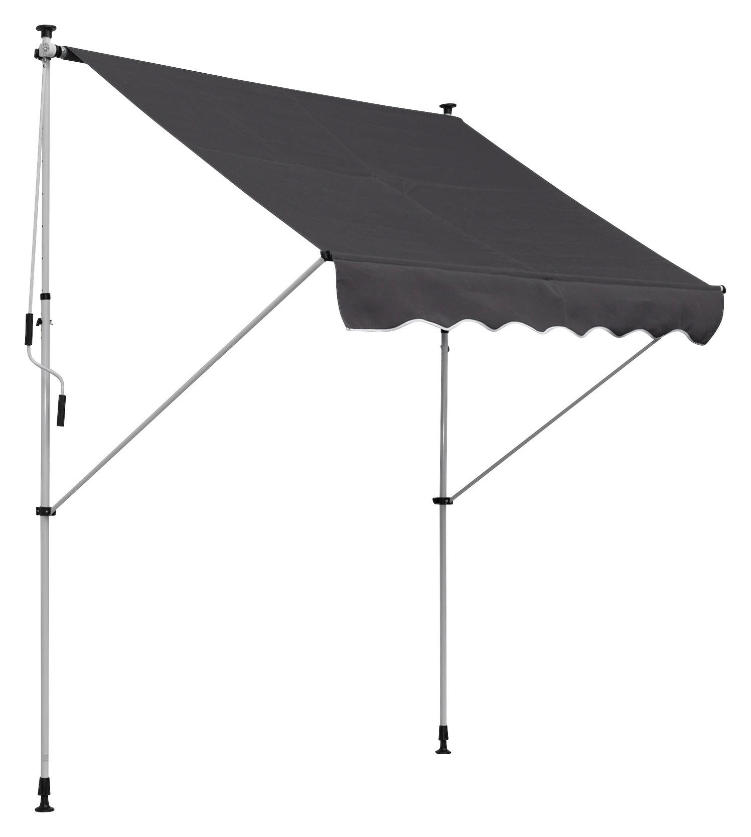 Klemm-Markise grau B/L: ca. 200x150 cm Klemmmarkise - grau (200,00/150,00cm) - Outsunny
