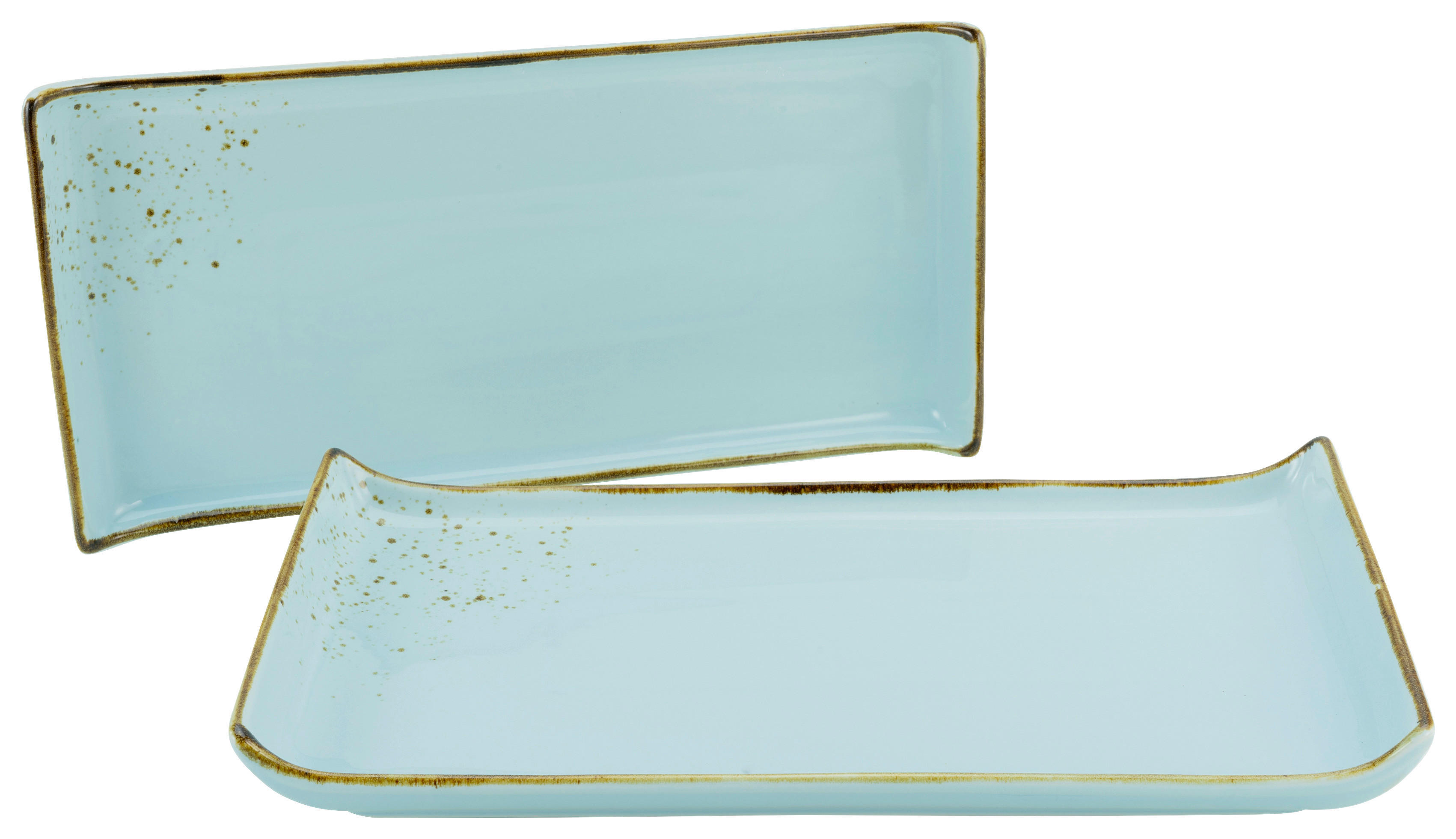 CreaTable Servierplatte NATURE COLLECTION hellblau Steinzeug B/L: ca. 165x33 cm NATURE COLLECTION - hellblau (165,00/33,00cm) - CreaTable