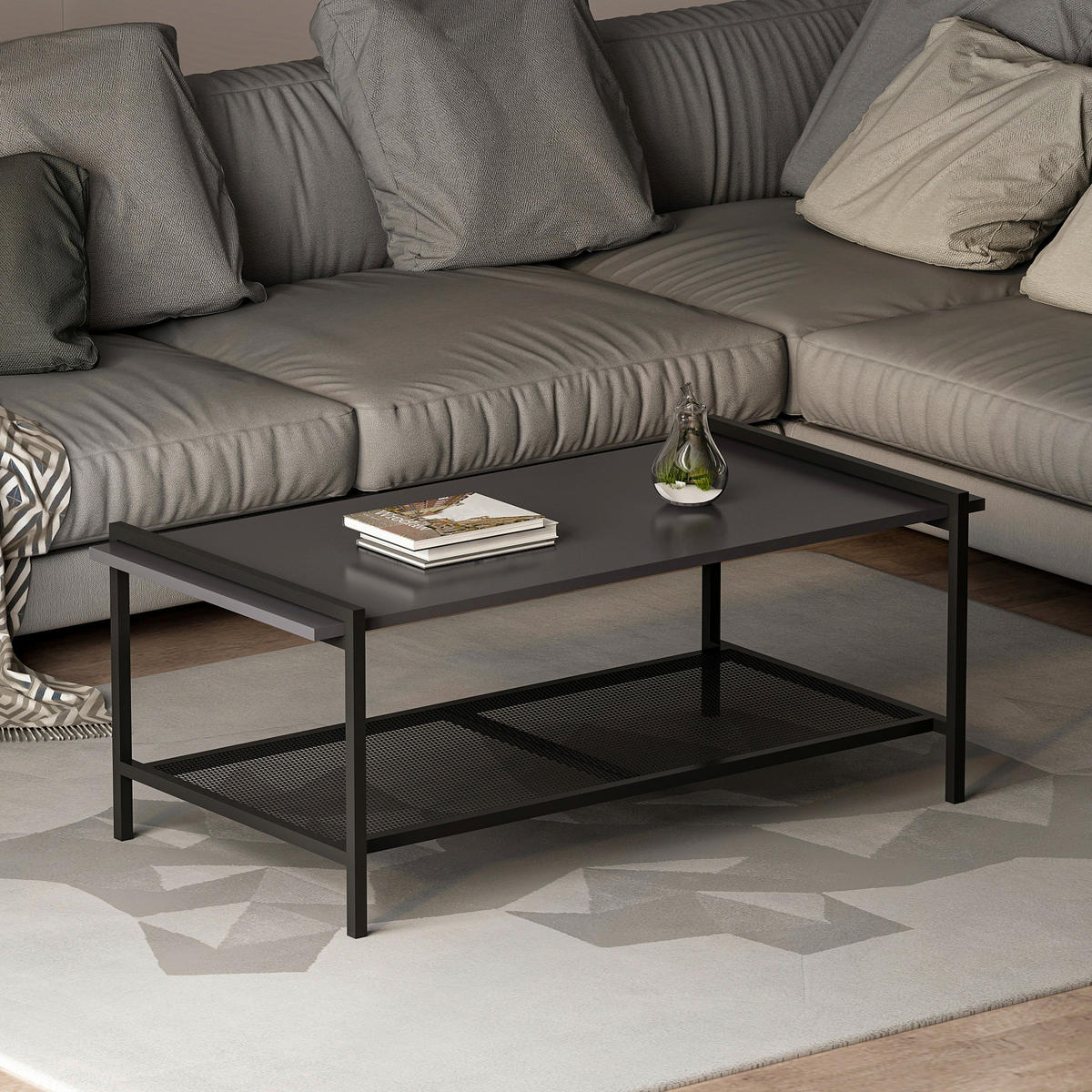 Couchtisch Lara anthrazit B/H/T: ca. 120x45x60 cm Lara - anthrazit (120,00/45,00/60,00cm) - moebel17