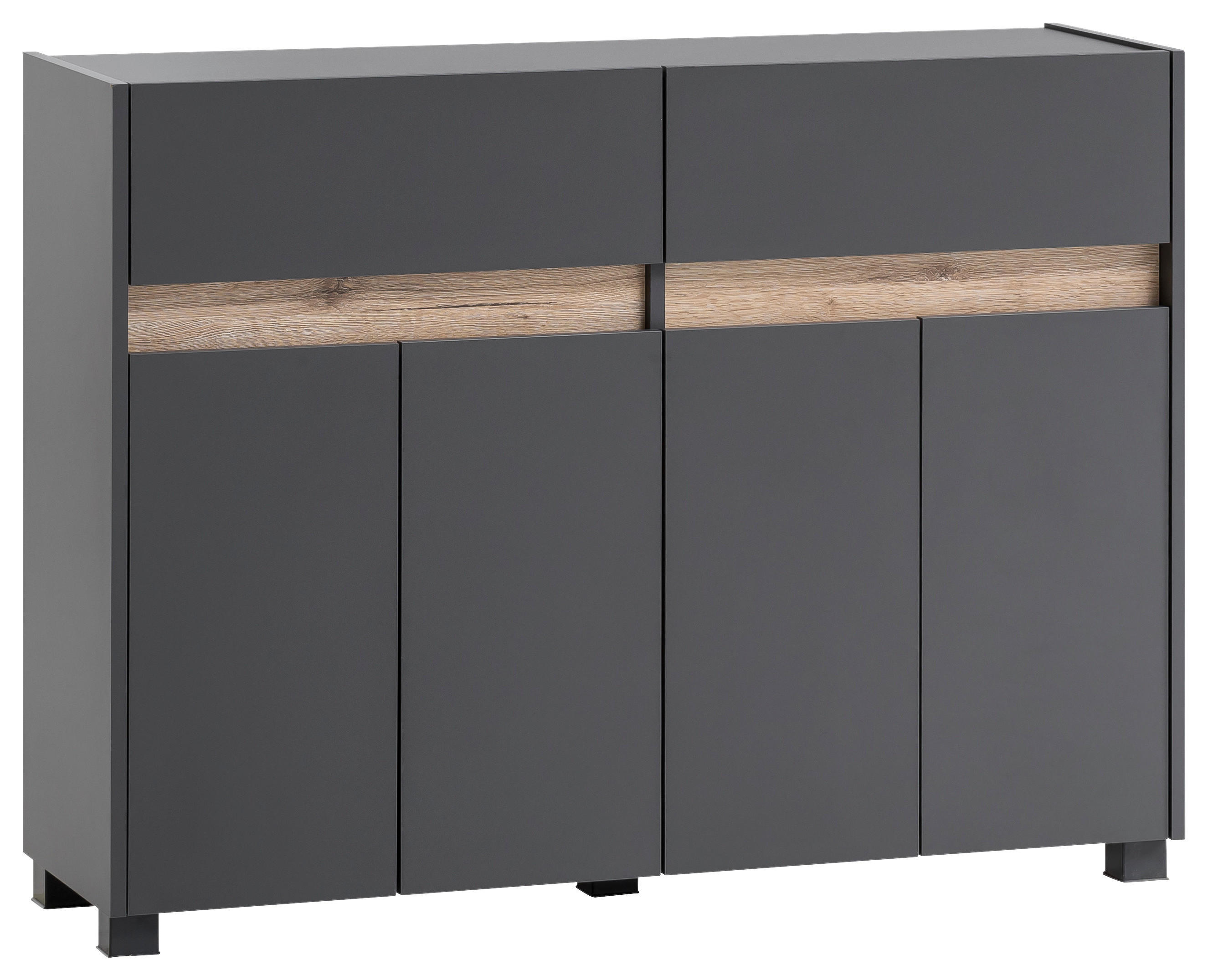 Kommode Cosmo anthrazit B/H/T: ca. 112,2x84,8x33 cm Cosmo - anthrazit (112,20/84,80/33,00cm) - Möbelpartner