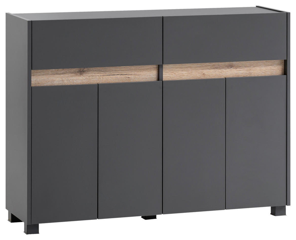 Kommode Cosmo anthrazit B/H/T: ca. 112,2x84,8x33 cm Cosmo - anthrazit (112,20/84,80/33,00cm) - Möbelpartner