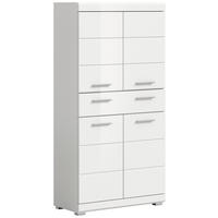 Badezimmer-Set Scout weiß weiß Hochglanz B/H/T: ca. 74x141x31 cm Scout - weiß (74,00/141,00/31,00cm) - xonox.home