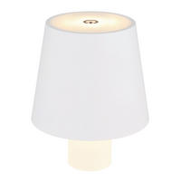 GLOBO LED-Tischleuchte Opal weiß Kunststoff H/D: ca. 13x10,6 cm VANNIE - weiß/Opal (10,60/13,00cm) - GLOBO