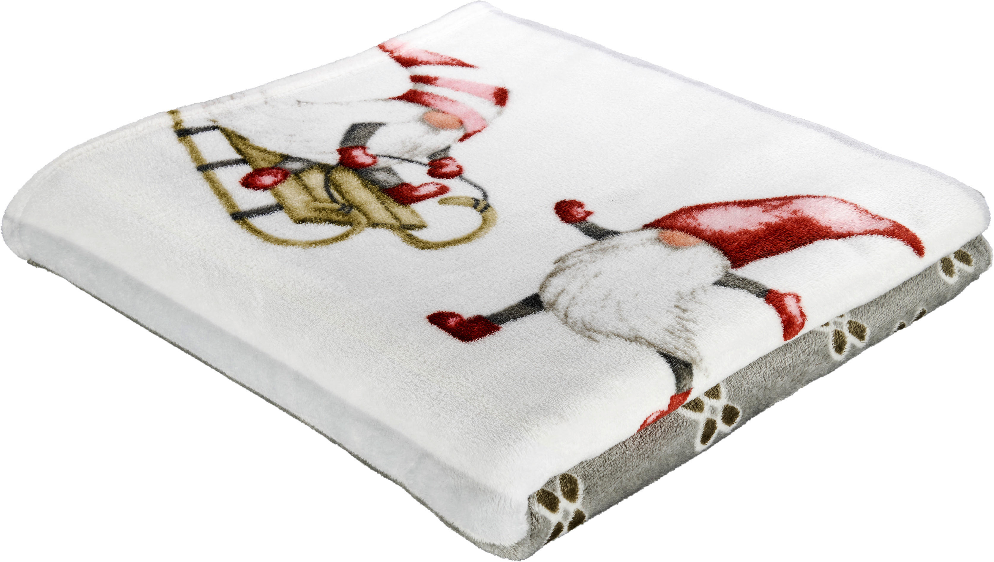 Wohndecke Flanell Wohndecke-Flanell_Zwerge 150x200cm - grau (150,00/200,00cm)