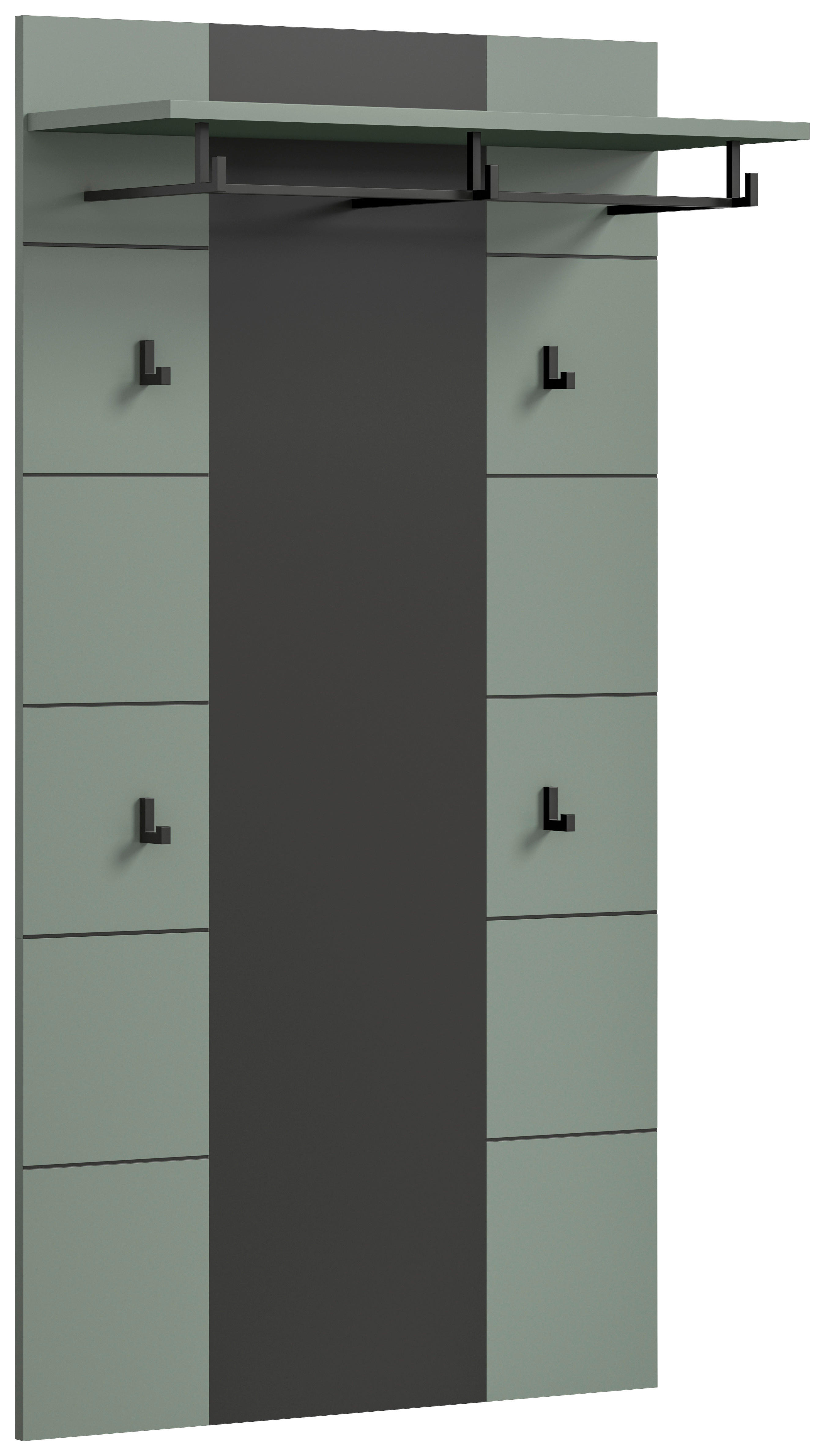 Paneel Canu grün basaltgrau Nachbildung B/H/T: ca. 141x80x29 cm Canu - basaltgrau/grün (141,00/80,00/29,00cm) - xonox.home