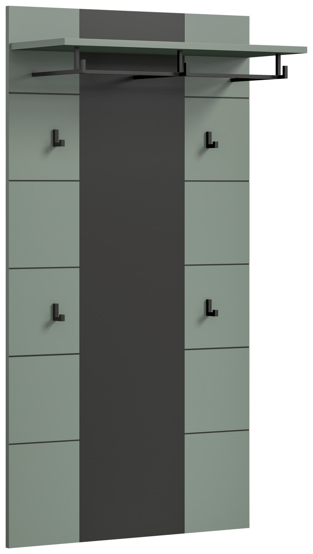 Paneel Canu grün basaltgrau Nachbildung B/H/T: ca. 141x80x29 cm Canu - basaltgrau/grün (141,00/80,00/29,00cm) - xonox.home