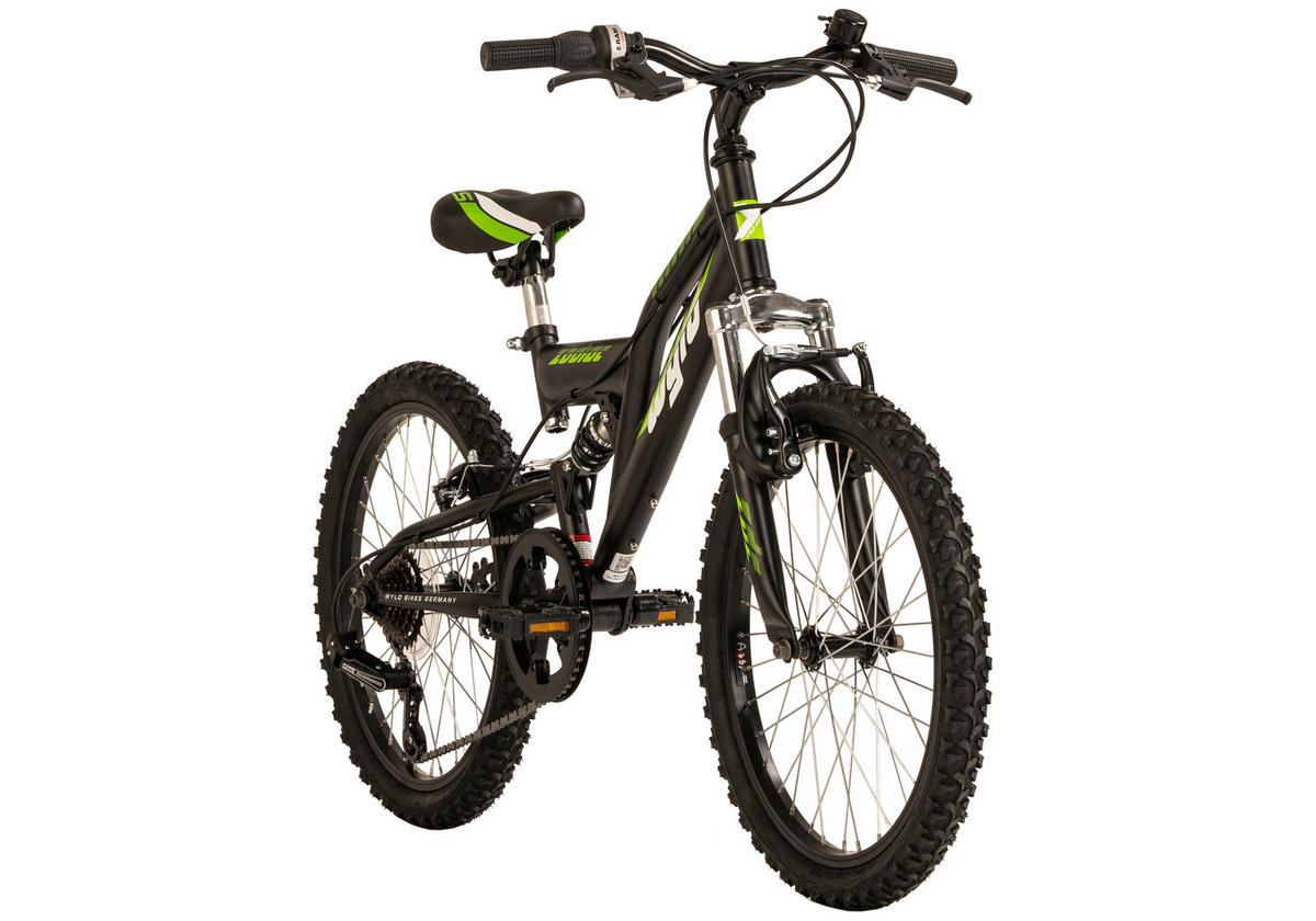 WYLD Kinder-Mountainbike Zodiac ZODIAC 20 Zoll Rahmenhöhe 31 cm 6 Gänge schwarz schwarz ca. 20 Zoll Zodiac - schwarz - WYLD