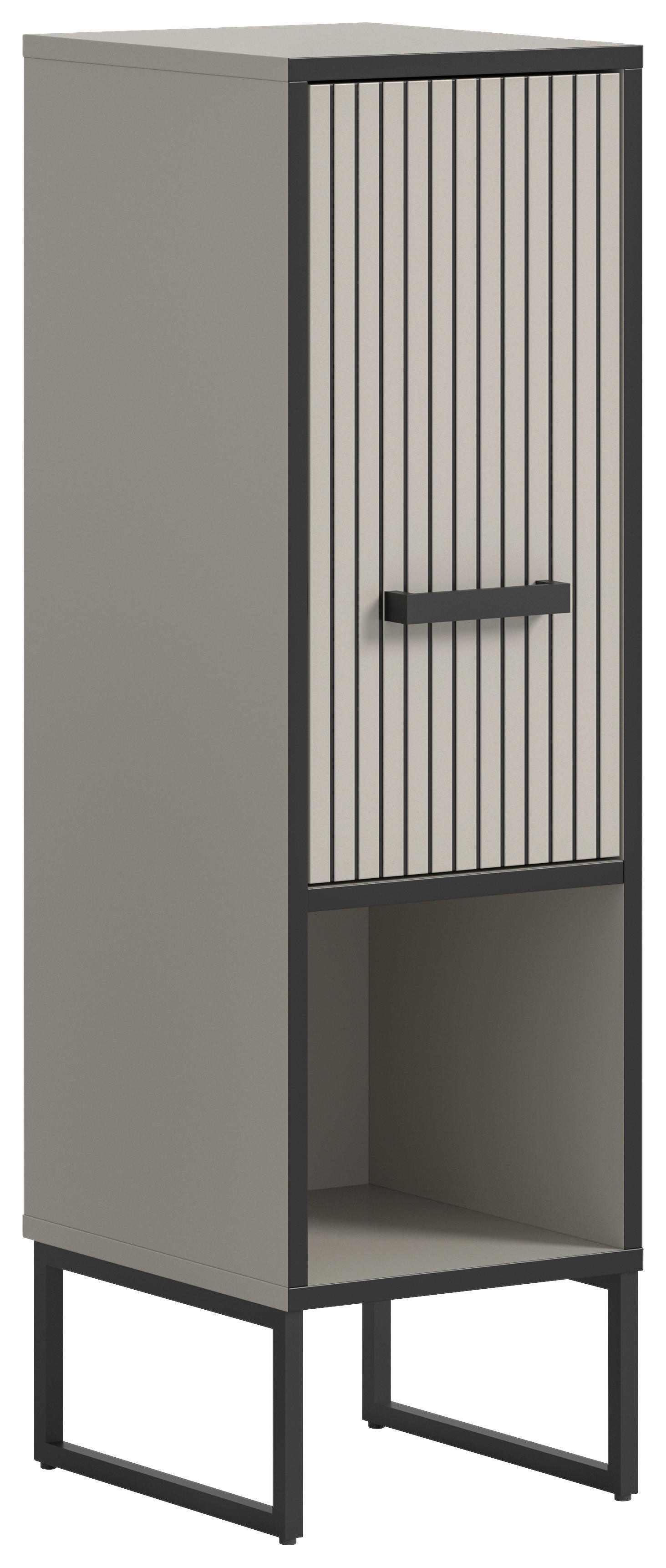 Hochschrank BAGNO schwarz Kaschmirgrau Nachbildung B/H/T: ca. 30x101x32 cm BAGNO - schwarz (30,00/101,00/32,00cm) - xonox.home