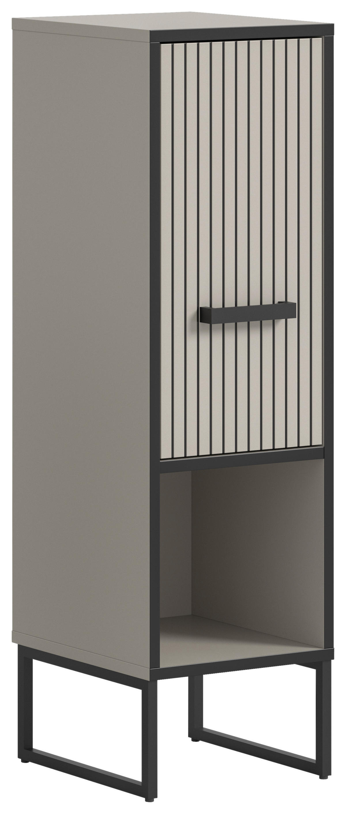 Hochschrank BAGNO schwarz Kaschmirgrau Nachbildung B/H/T: ca. 30x101x32 cm BAGNO - schwarz (30,00/101,00/32,00cm) - xonox.home