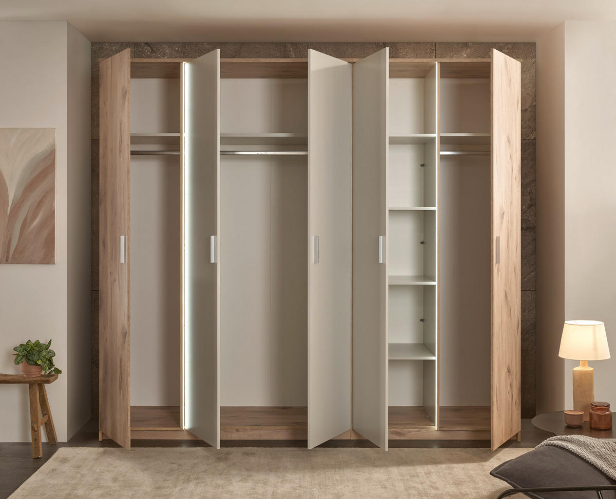 Kleiderschrank Moledo Eiche Viking Nachbildung B/H/T: ca. 251x227x60 cm Moledo - (251,00/227,00/60,00cm)