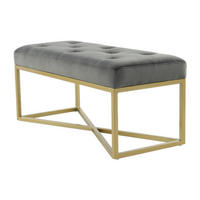 Sitzbank Diaz 101 grau B/H/T: ca. 40x40x90 cm Diaz 101 - gold/grau (40,00/40,00/90,00cm) - 360 Living