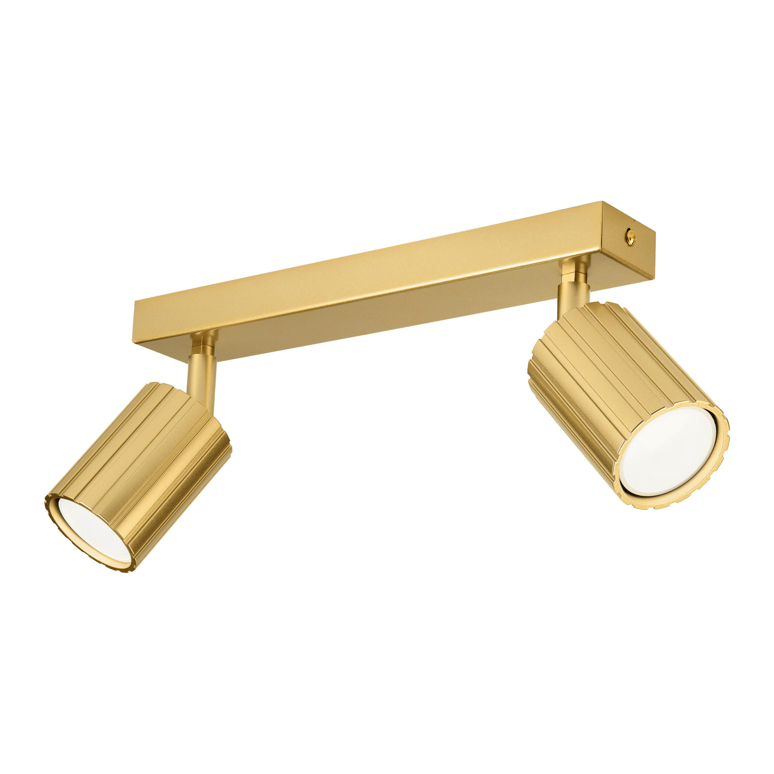 Lamkur Strahler gold Stahl B/H/L: ca. 6,5x16,5x30 cm 2 Brennstellen Prisma - gold (30,00/6,50/16,50cm) - Lamkur