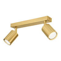 Lamkur Strahler gold Stahl B/H/L: ca. 6,5x16,5x30 cm 2 Brennstellen Prisma - gold (30,00/6,50/16,50cm) - Lamkur