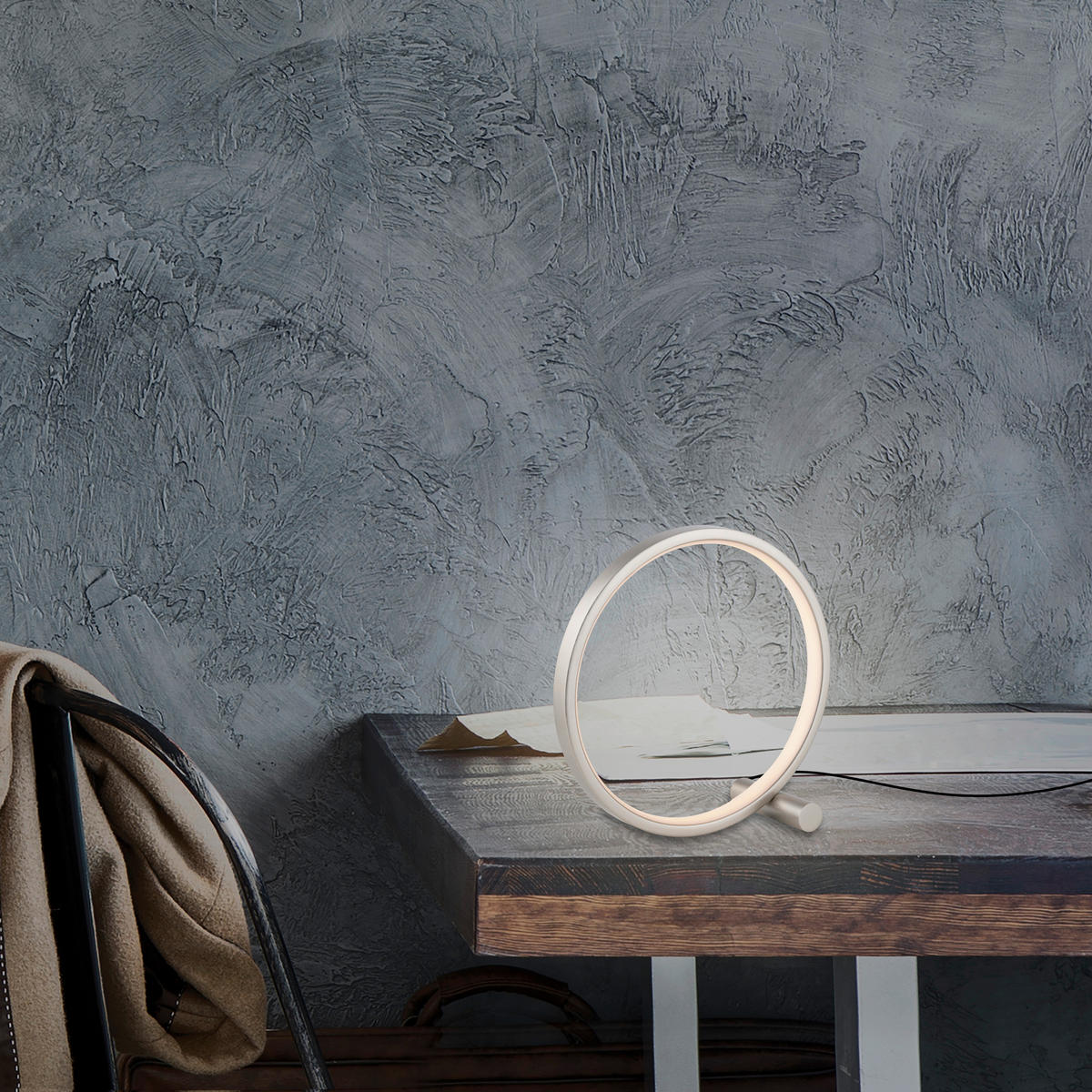 Just Light LED Tischleuchte silber Eisen 1 Brennstellen LED-Tischleuchte_Mini-Ritus - silber - Just Light