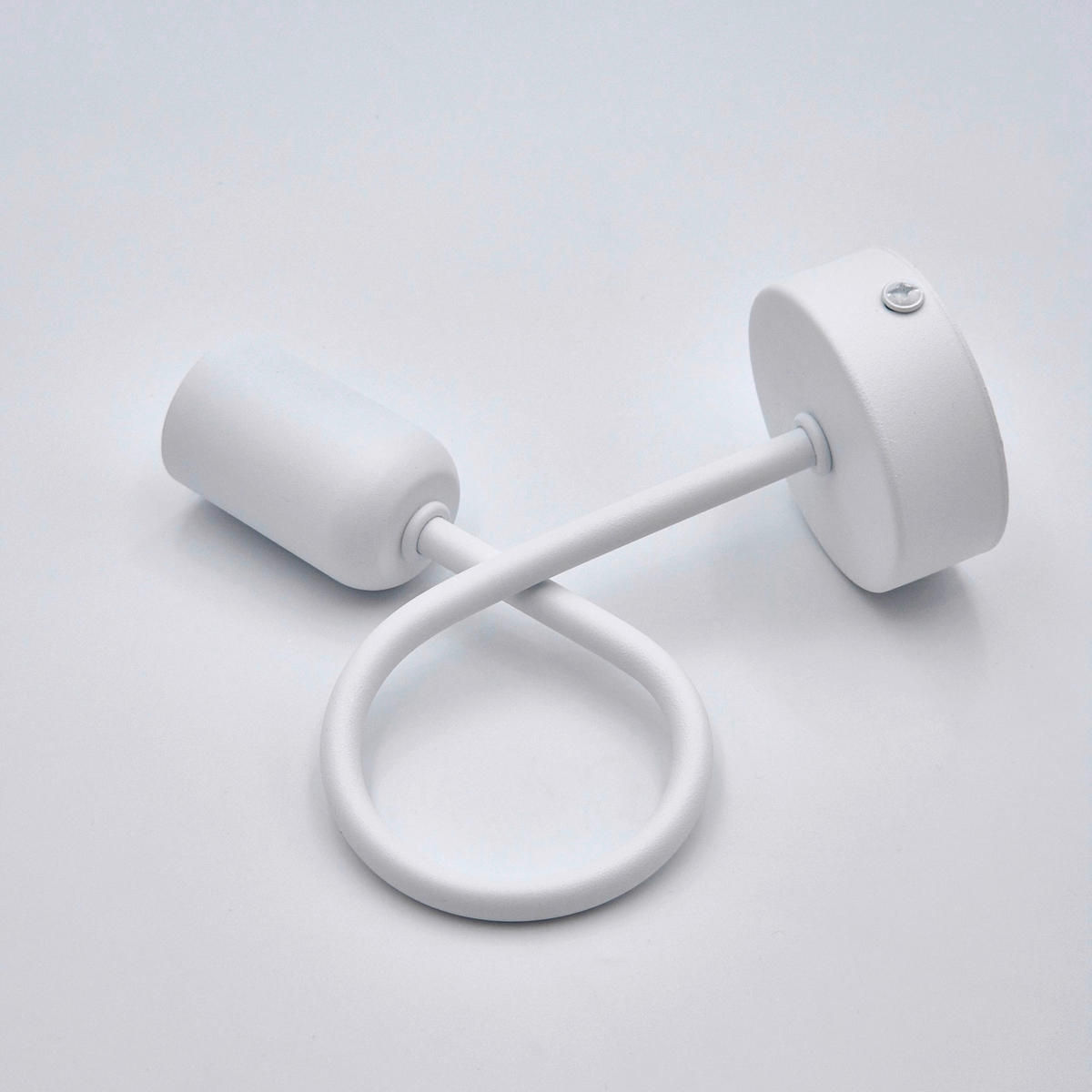 Lamkur Wandleuchte weiß Stahl B/H/L: ca. 8x18x16 cm E27 1 Brennstellen Lizzy - weiß (16,00/8,00/18,00cm) - Lamkur