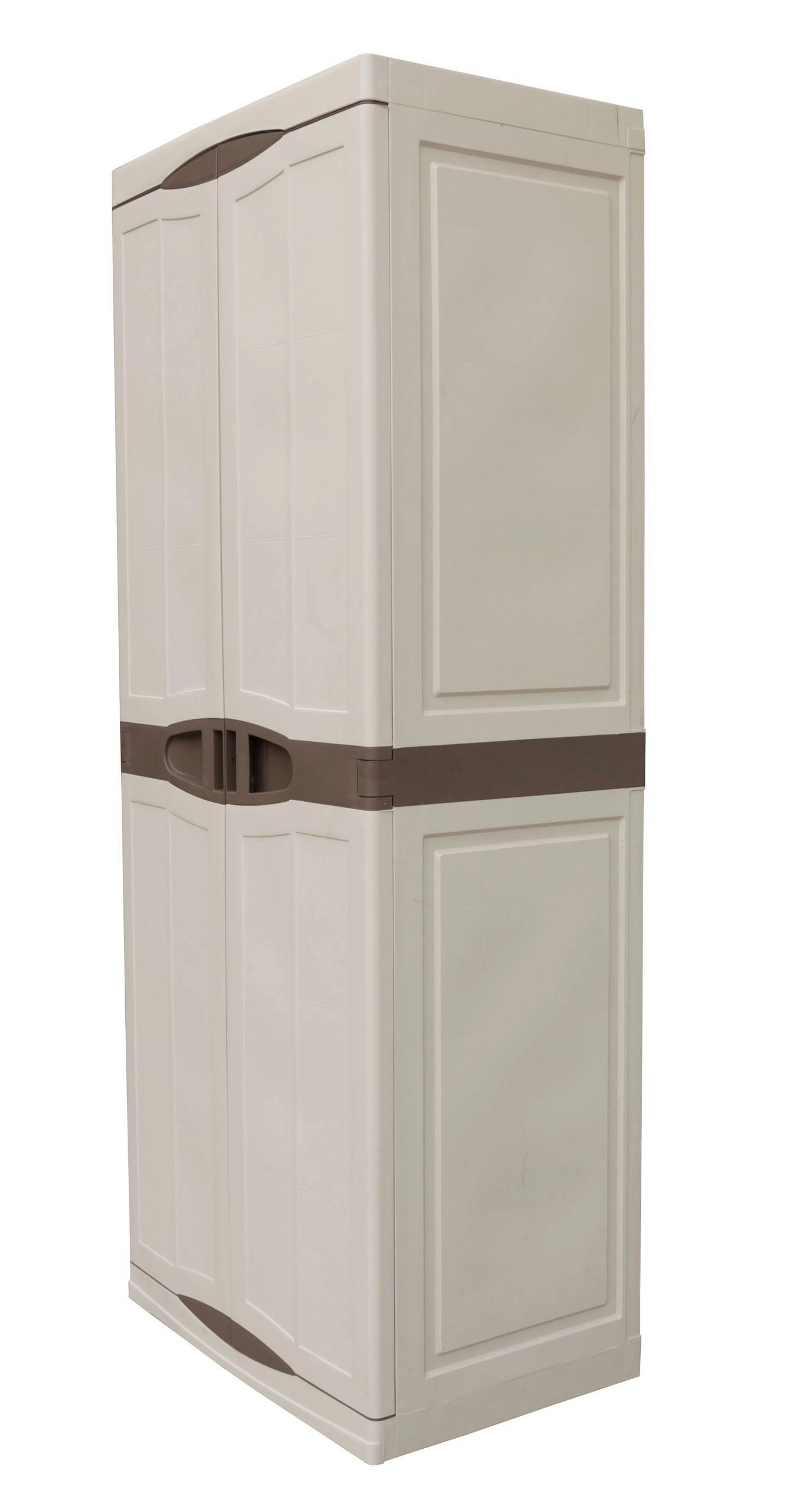 Artplast Kunststoffschrank Evolution braun Polyrattan B/H/L: ca. 47x184x70 cm Evolution - braun/beige (70,00/47,00/184,00cm) - Artplast