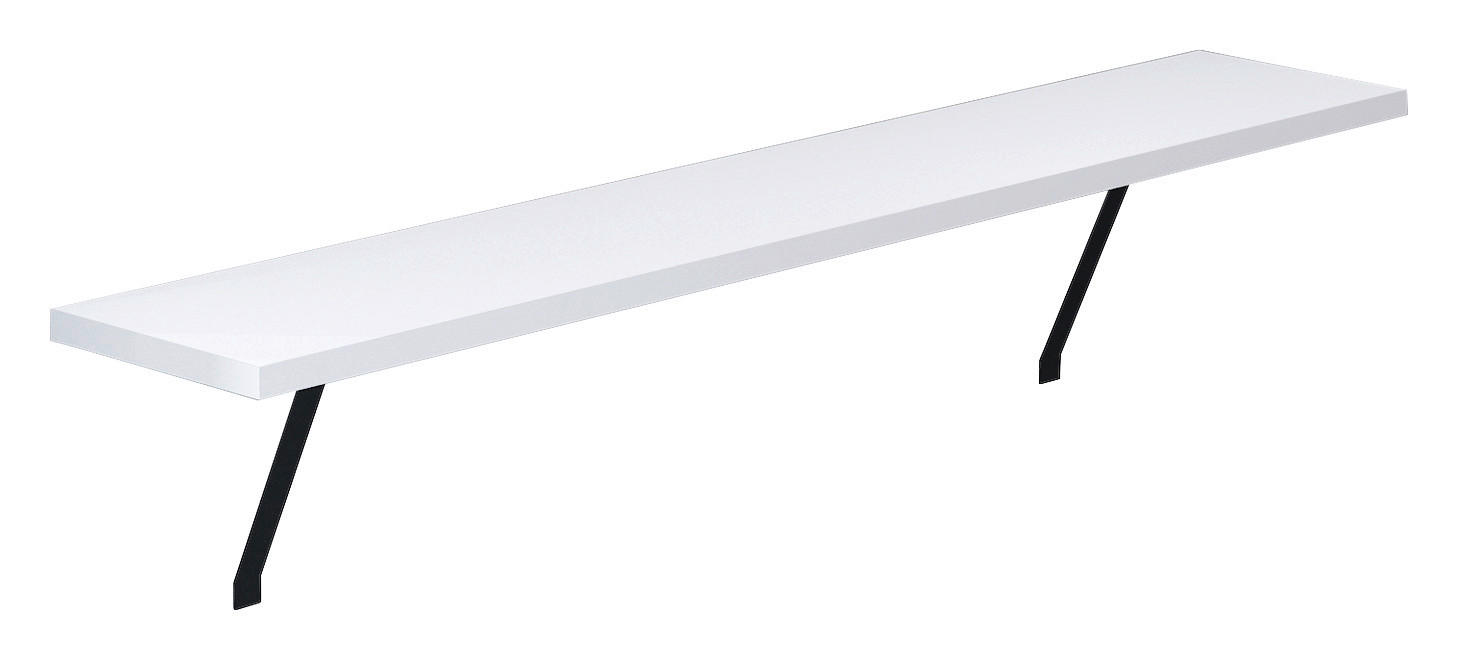 Regalhalter Adin weiß Spanplatte B/H/T: ca. 110x21,5x18 cm Adin - weiß (110,00/21,50/18,00cm) - moebel17