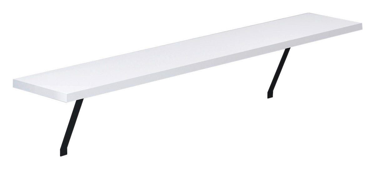 Regalhalter Adin weiß Spanplatte B/H/T: ca. 110x21,5x18 cm Adin - weiß (110,00/21,50/18,00cm) - moebel17