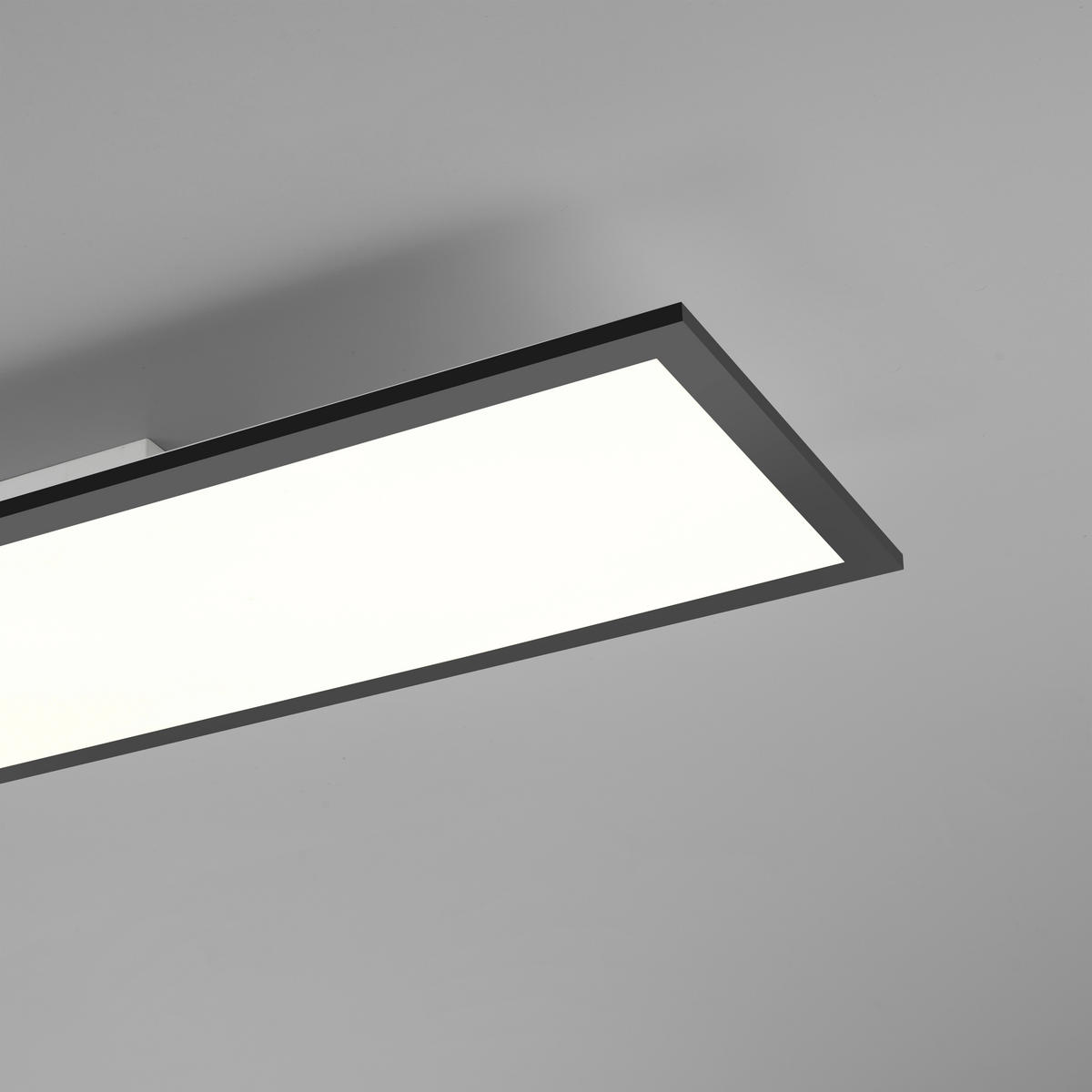 Just Light LED-Deckenleuchte schwarz B/H/L: ca. 25x6,5x100 cm LED-Deckenleuchte_Flat - schwarz (100,00/25,00/6,50cm) - Just Light
