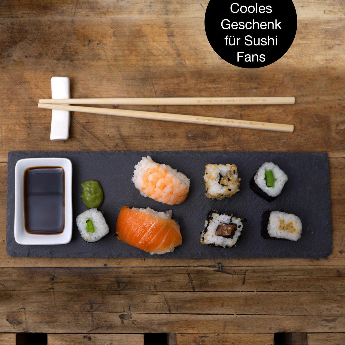 Moritz & Moritz Sushi-Set Lemongras schwarz Schiefer Lemongras - schwarz - Moritz & Moritz