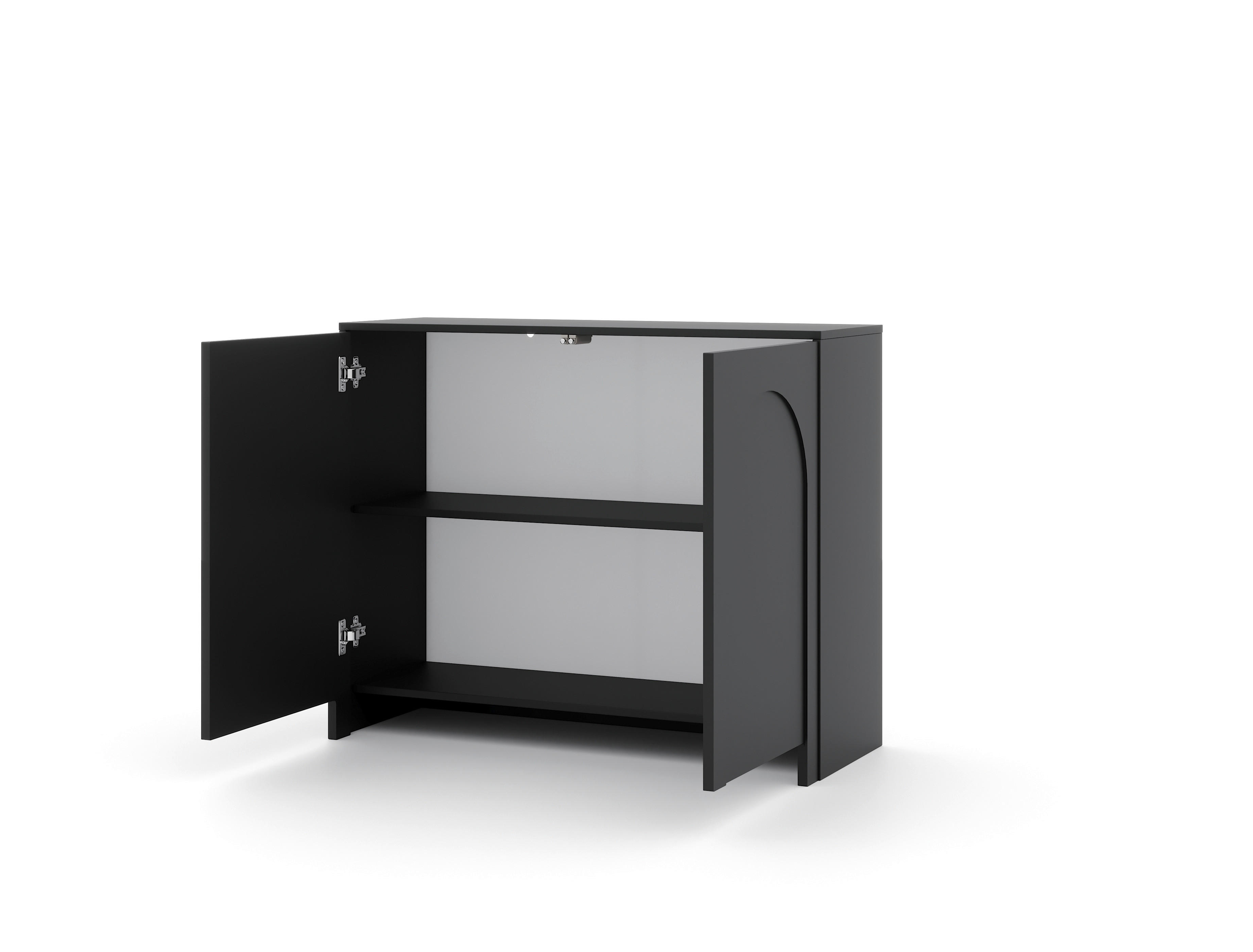 Kommode ARCO schwarz B/H/T: ca. 100x81x35 cm ARCO - schwarz (100,00/81,00/35,00cm) - WIPMEB