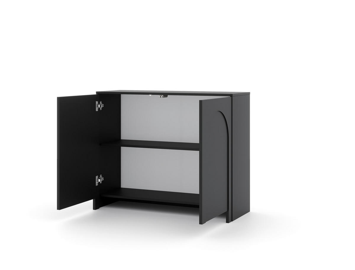 Kommode ARCO schwarz B/H/T: ca. 100x81x35 cm ARCO - schwarz (100,00/81,00/35,00cm) - WIPMEB