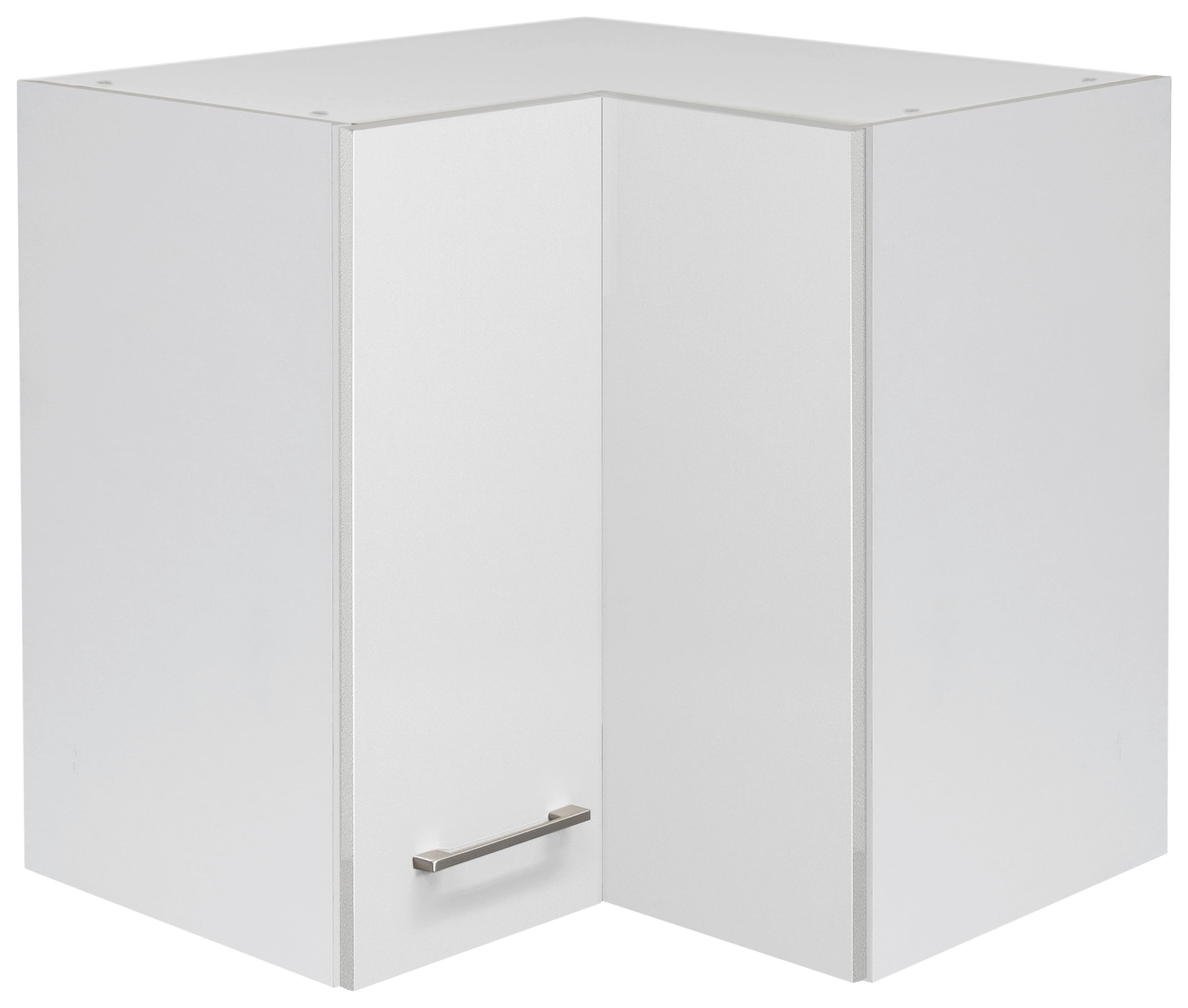 Eckhängeschrank Vita weiß matt B/H/T: ca. 60x54,8x32 cm Vita - weiß/Edelstahl (60,00/54,80/32,00cm) - Flex-Well