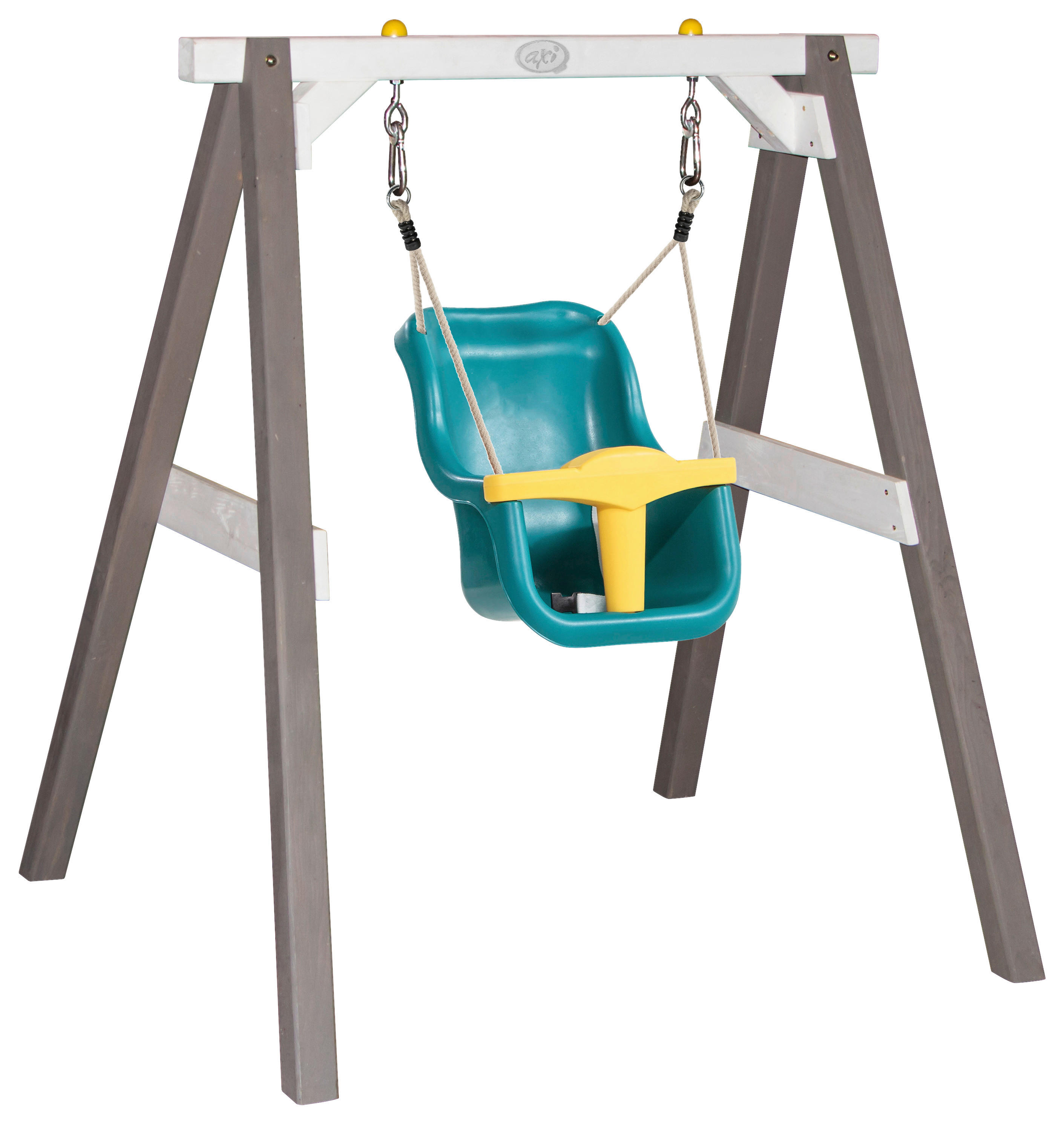 AXI Babyschaukel grau B/H/L: ca. 120x134x103 cm Babyschaukel - weiß/grau (103,00/120,00/134,00cm) - AXI