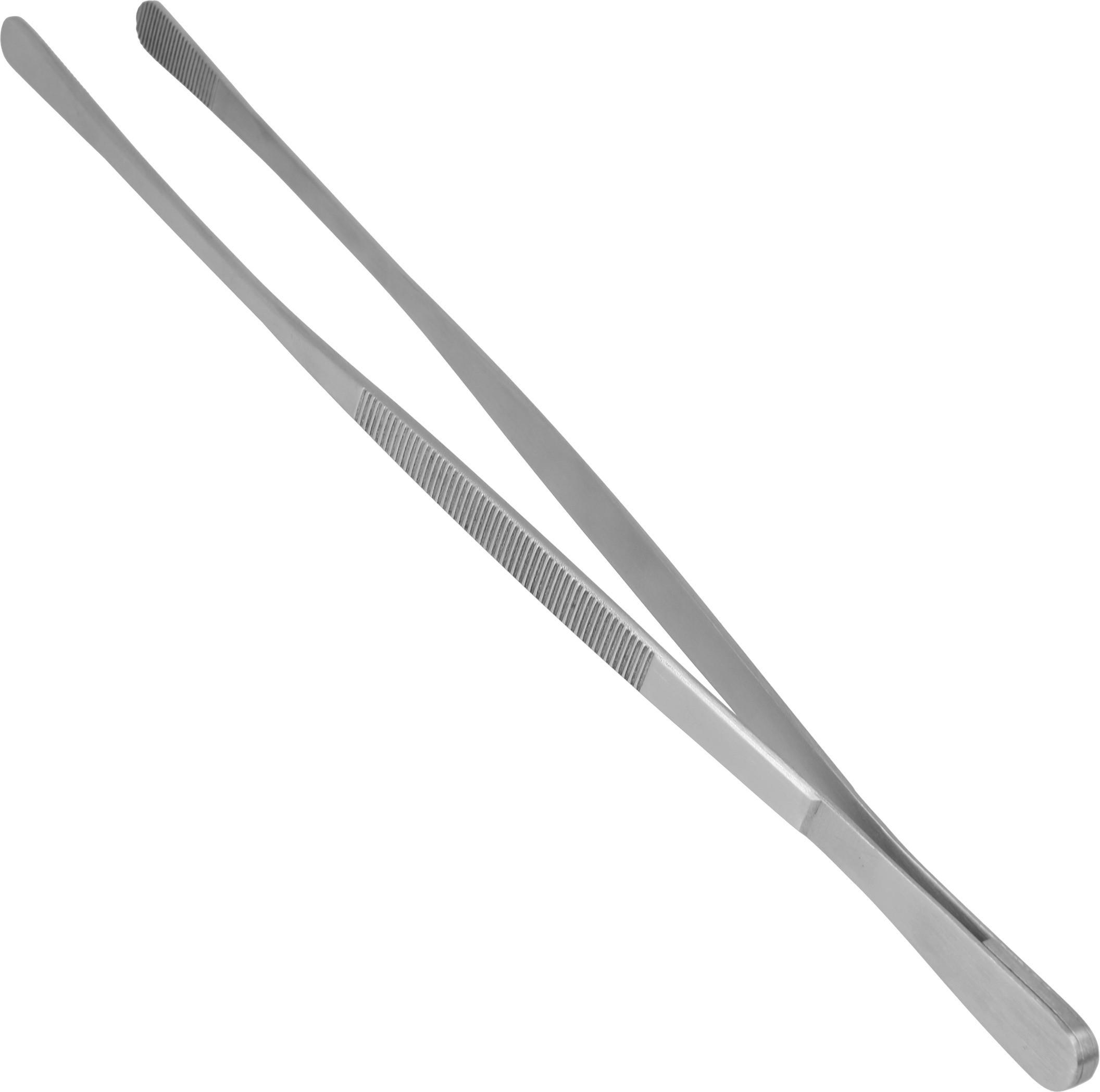 Haushaltshelfer silber Edelstahl B/H/L: ca. 5,5x34,8x4 cm Küchenpinzette - silber (4,00/5,50/34,80cm)