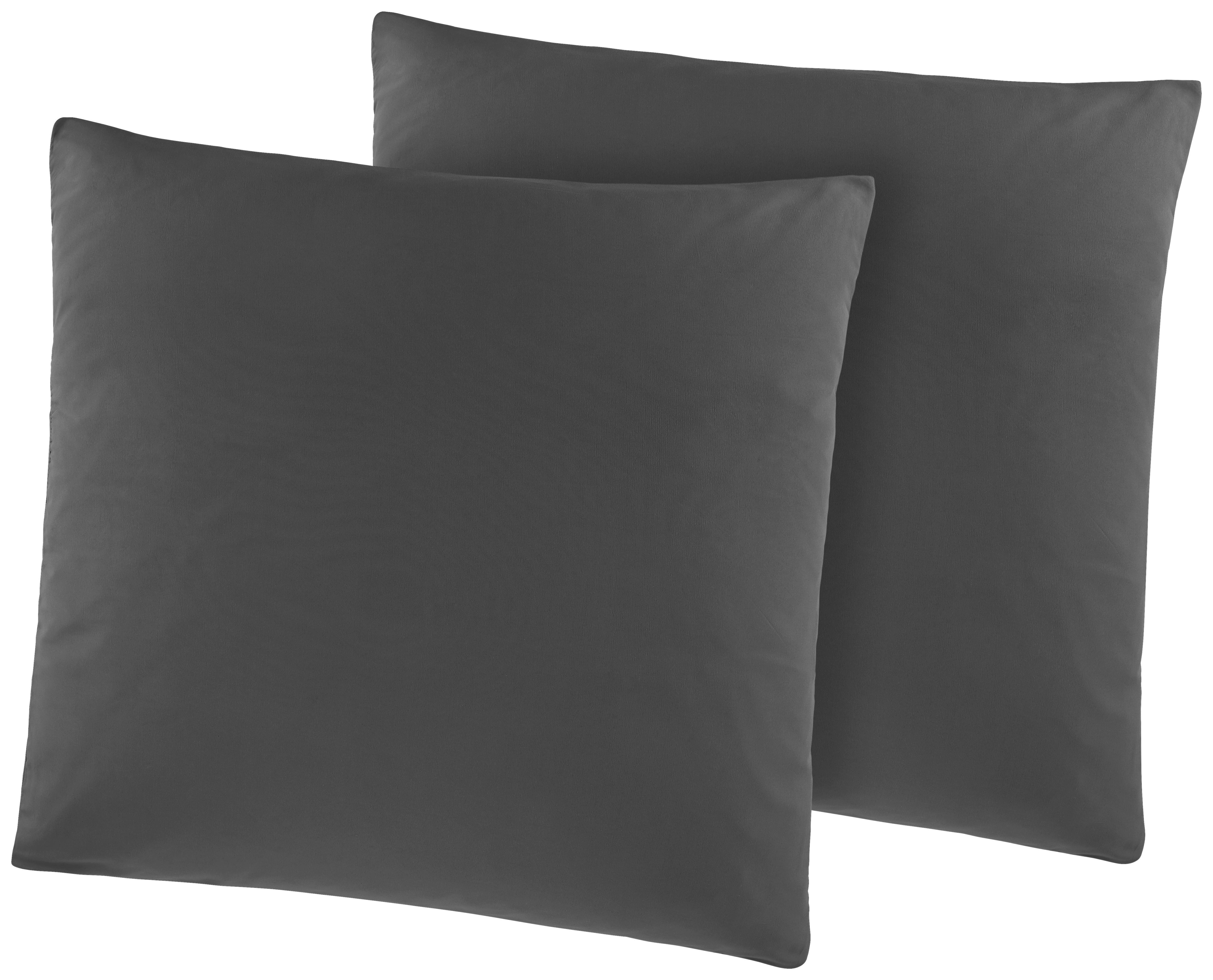 Kissenhülle Microfaser Kissenbezug_2erPack Microf.40x40 - Graphit (40,00/40,00cm)