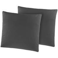 Kissenhülle Microfaser Kissenbezug_2erPack Microf.40x40 - Graphit (40,00/40,00cm)