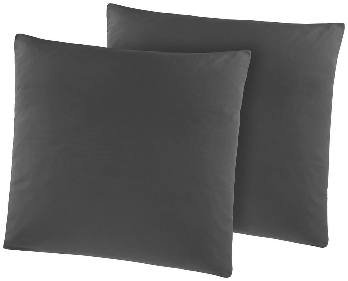 Kissenhülle Microfaser Kissenbezug_2erPack Microf.40x40 - Graphit (40,00/40,00cm)