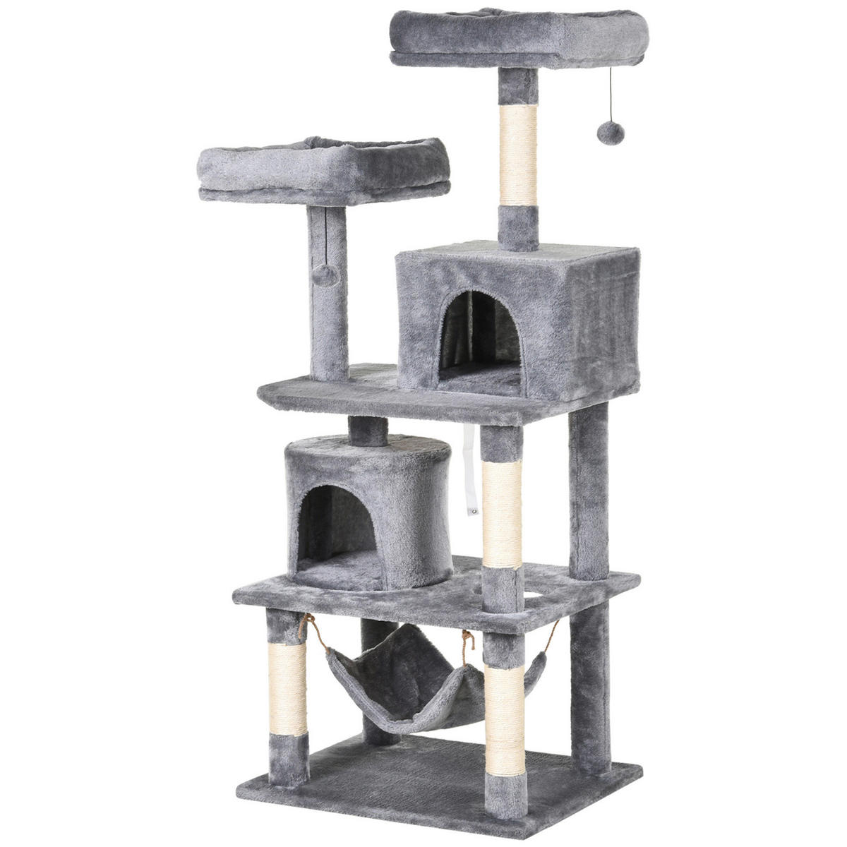 PawHut Kratzbaum grau Polypropylen B/H/L: ca. 50x60x145 cm Kratzbaum - grau (145,00/50,00/60,00cm) - PawHut