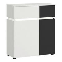 Kommode Luce Alpinweiß anthrazit B/H/T: ca. 75x90x40 cm Luce - Alpinweiß/anthrazit (75,00/90,00/40,00cm)