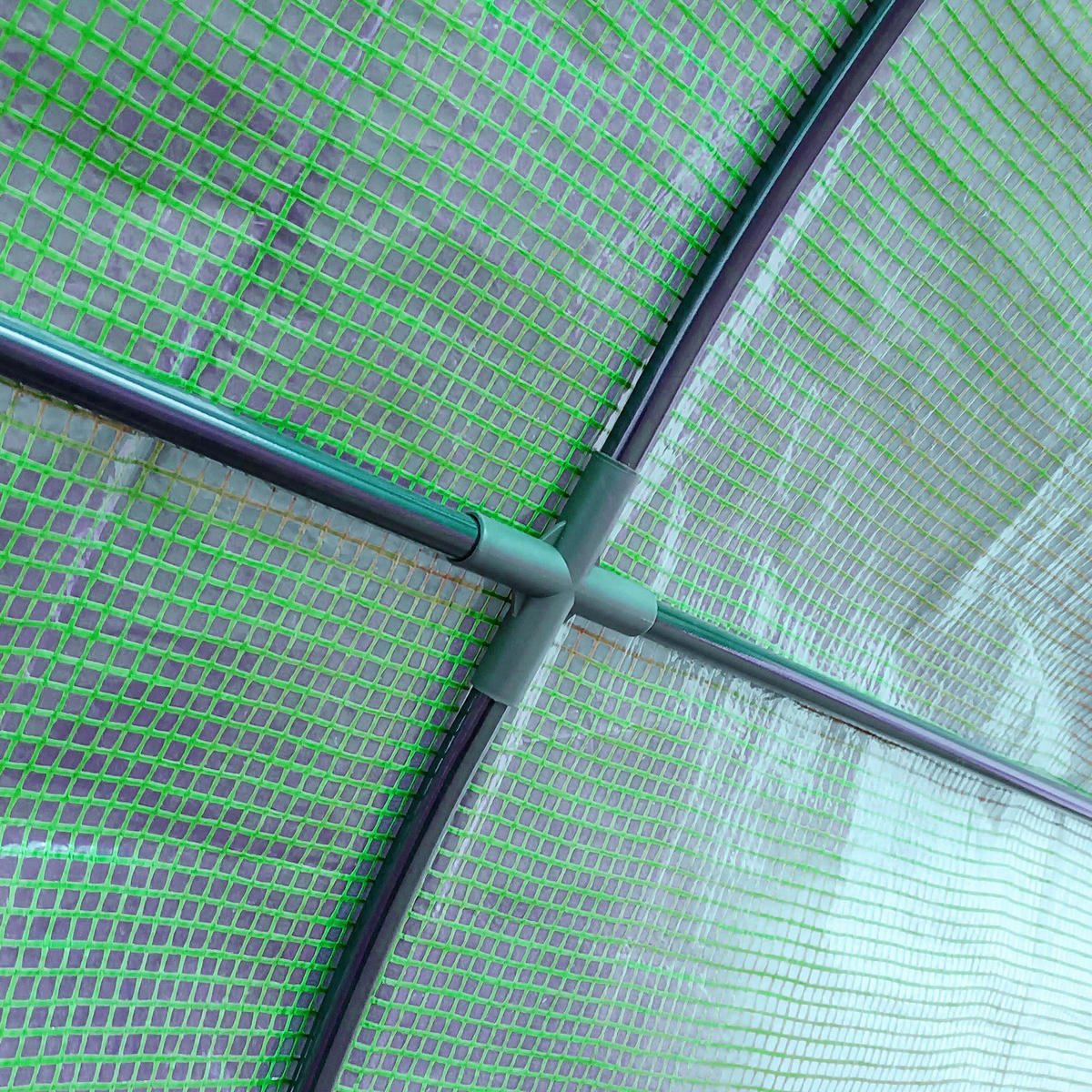 Outsunny Foliengewächshaus mit 4 Regalen B/H/L: ca. 100x213x200 cm Foliengewächshaus 845-304V04GN - weiß (200,00/100,00/213,00cm) - Outsunny